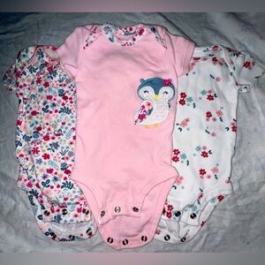 Carters 3 bodysuit set- owl